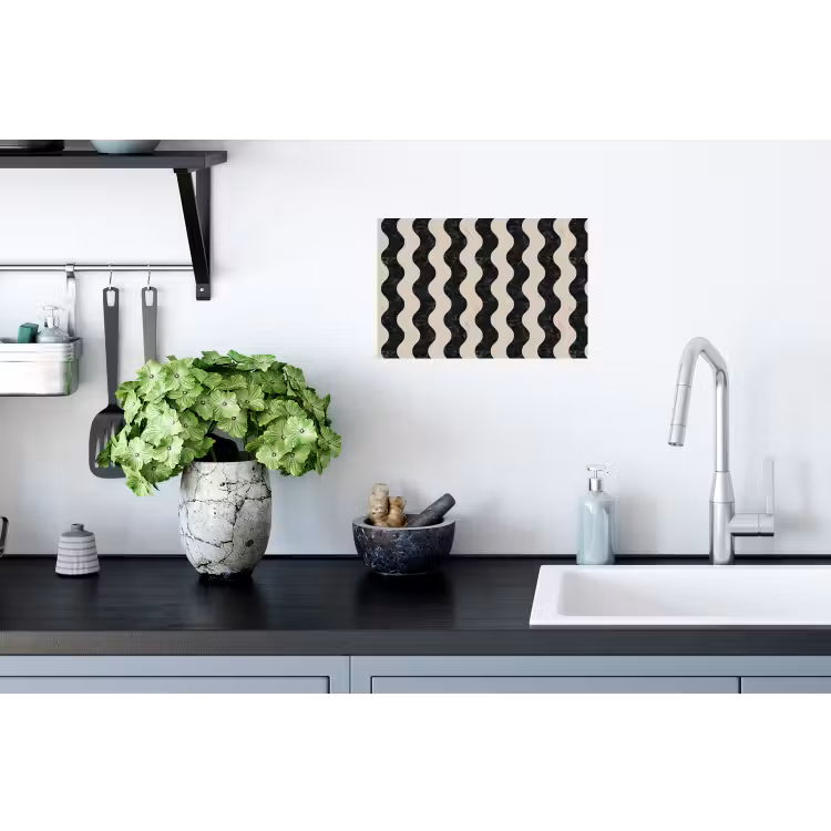 Patroon - Marmer - Groen - Cremé Muursticker klein 286 -keuken