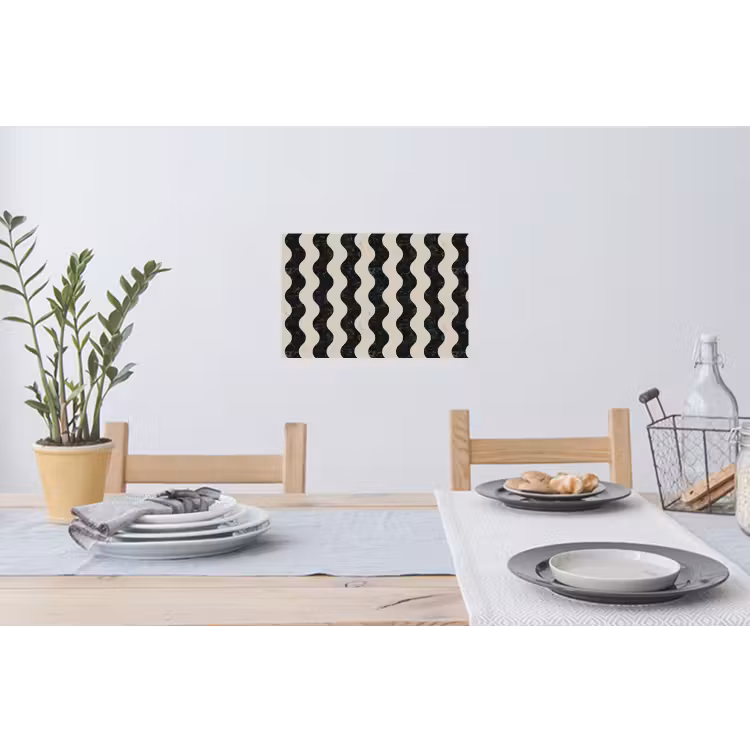 Patroon - Marmer - Groen - Cremé Muursticker klein 286 -eettafel