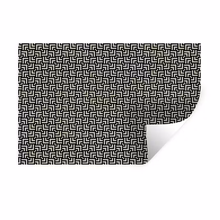 Patroon - Marmer - Zwart Muursticker klein 286 -3d