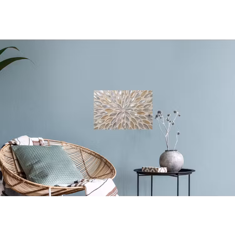 Patroon - Ovaal - Glanzend - Abstract - Beige Muursticker klein -plant
