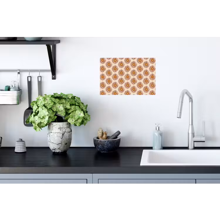 Patroon - Retro - Bruin Muursticker klein 286 -keuken
