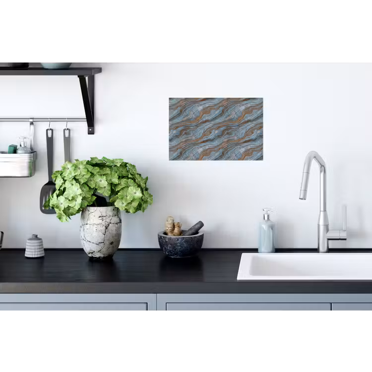 Patroon - Steen - Blauw Muursticker klein 286 -keuken