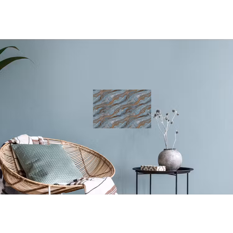 Patroon - Steen - Blauw Muursticker klein 286 -plant