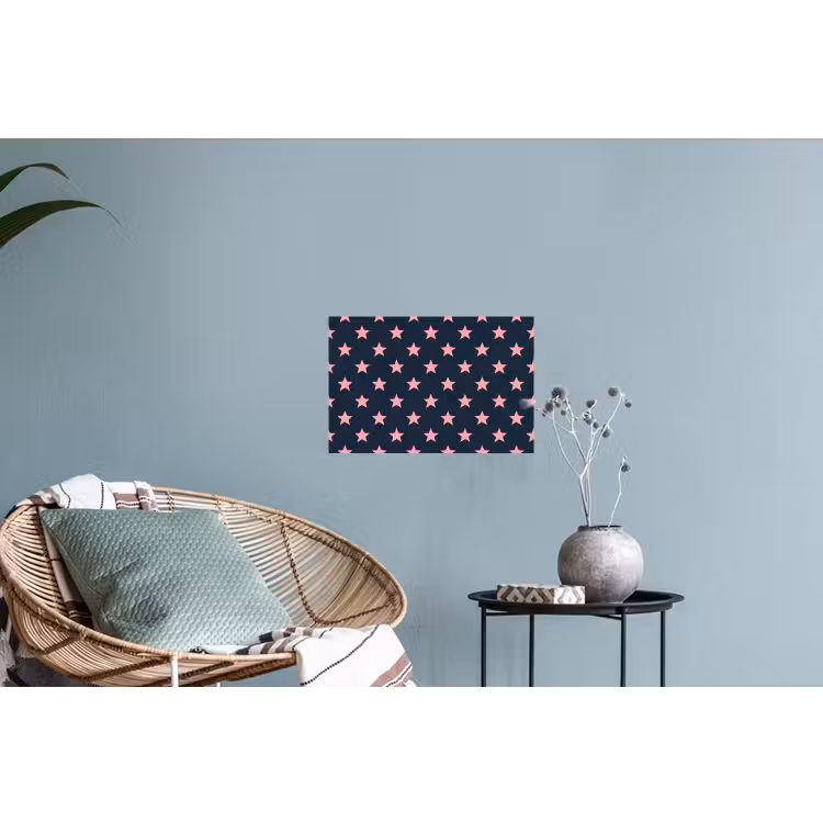Patroon - Sterren - Roze Muursticker klein 286 -plant