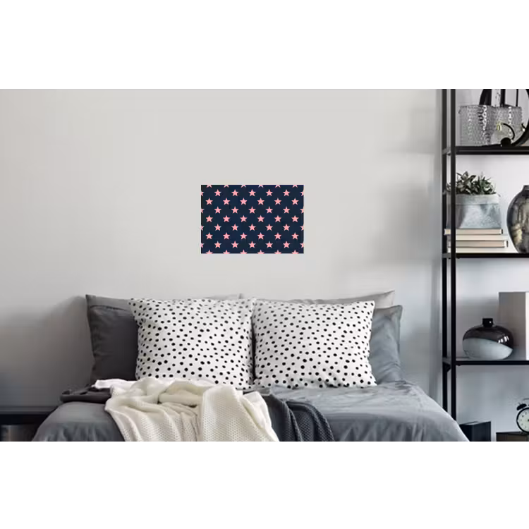 Patroon - Sterren - Roze Muursticker klein 286 -slaapkamer
