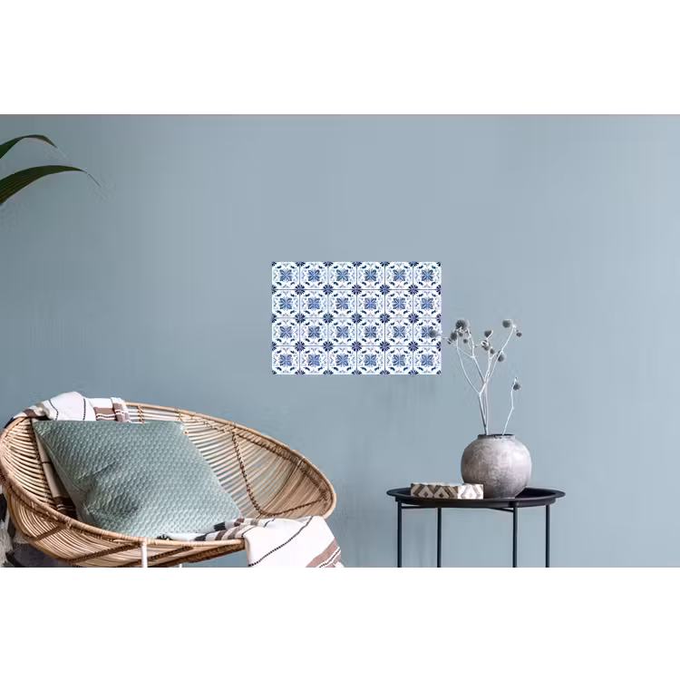 Patroon - Tegel - Blauw Muursticker klein 286 -plant