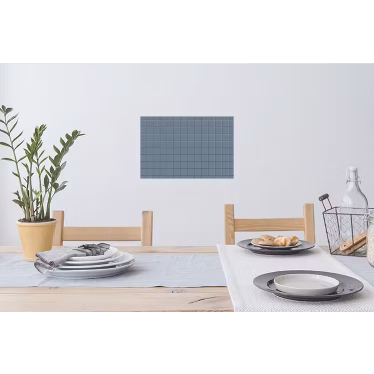 Patroon - Tegel - Blauwgrijs Muursticker klein 286 -eettafel