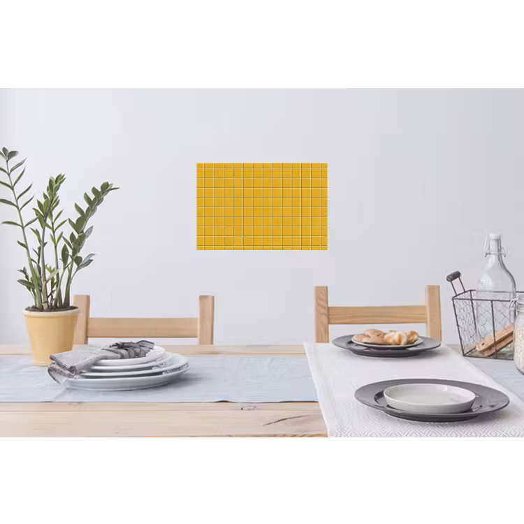 Patroon - Tegel - Okergeel Muursticker klein 286 -eettafel