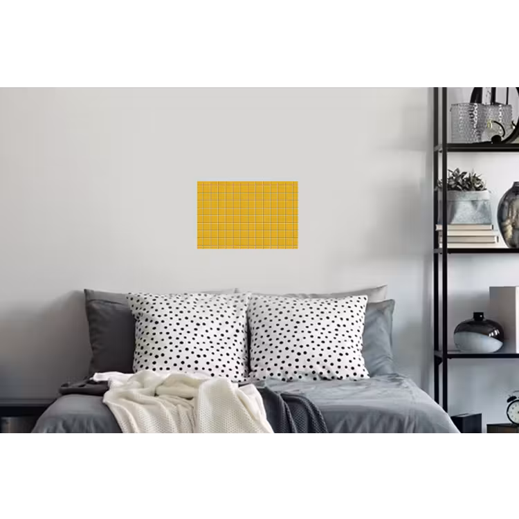 Patroon - Tegel - Okergeel Muursticker klein 286 -slaapkamer