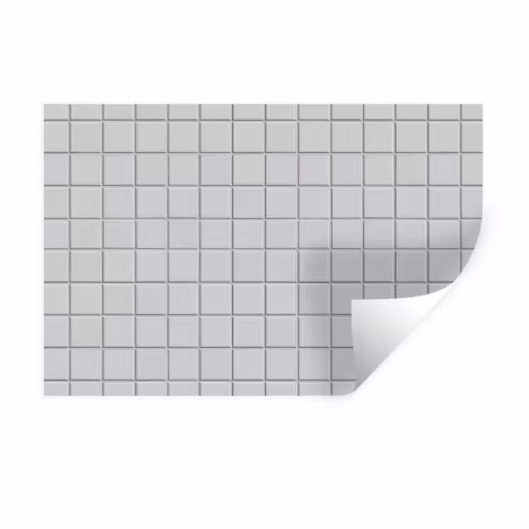 Patroon - Tegels - Licht - Grijs Muursticker klein 286 -3d