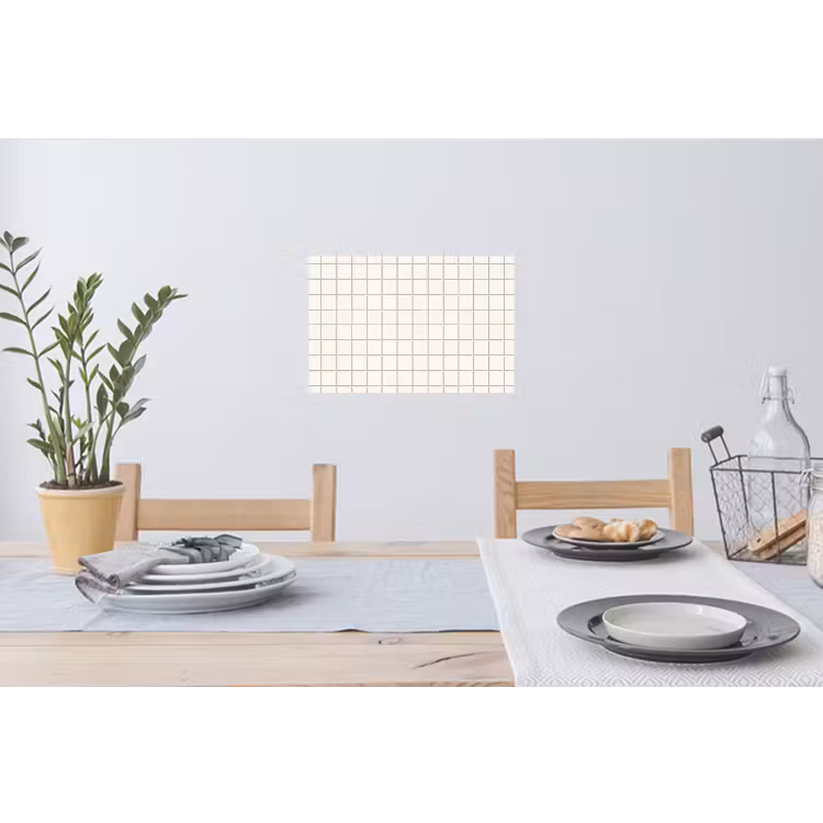 Patroon - Tegels - Wit Muursticker klein 286 -eettafel
