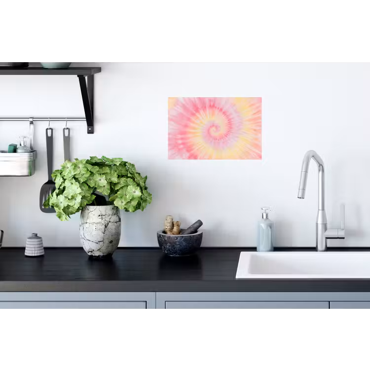 Patroon - Tie Dye - Pasteltinten - Roze Muursticker klein -keuken