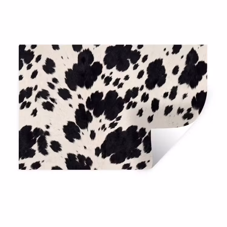 Patroon - Vacht - Zwart - Wit Muursticker klein -3d
