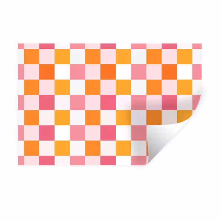 Patroon - Vierkant - Roze Muursticker klein 286 -3d