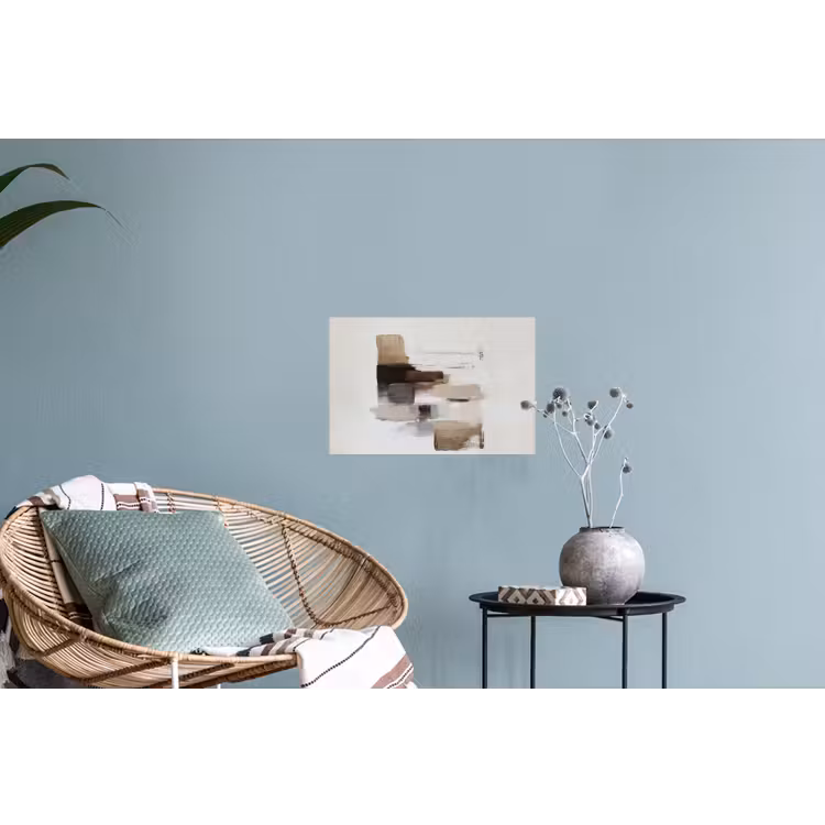 Penseelstreken - Balans - Beige - Bruin Muursticker klein -plant