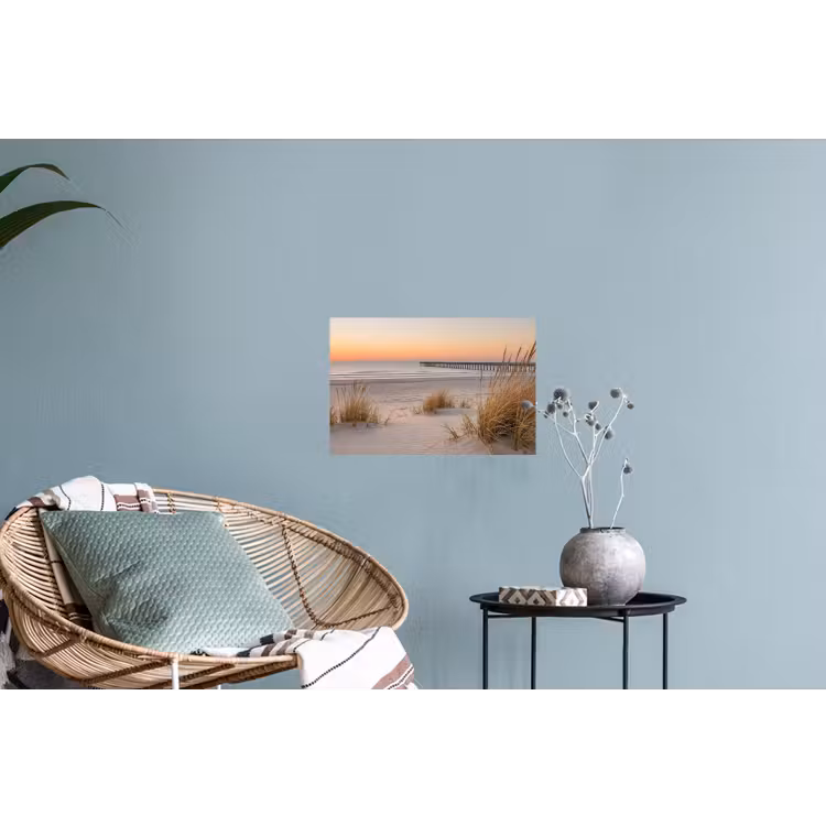 Pier - Zonsondergang - Strand Muursticker klein -plant