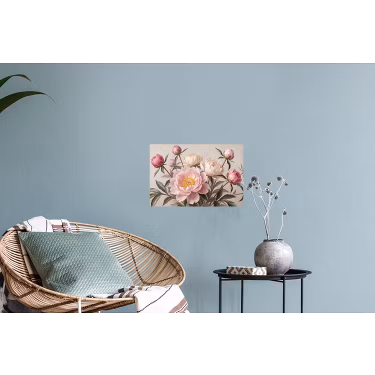Pioenrozen - Boeket - Roze Muursticker klein -plant