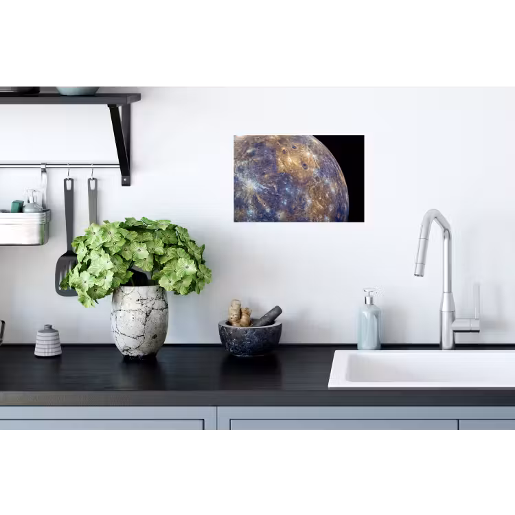 Muursticker - Planeet - Kraters - Ruimte - Planeet - Kraters - Ruimte Muursticker klein