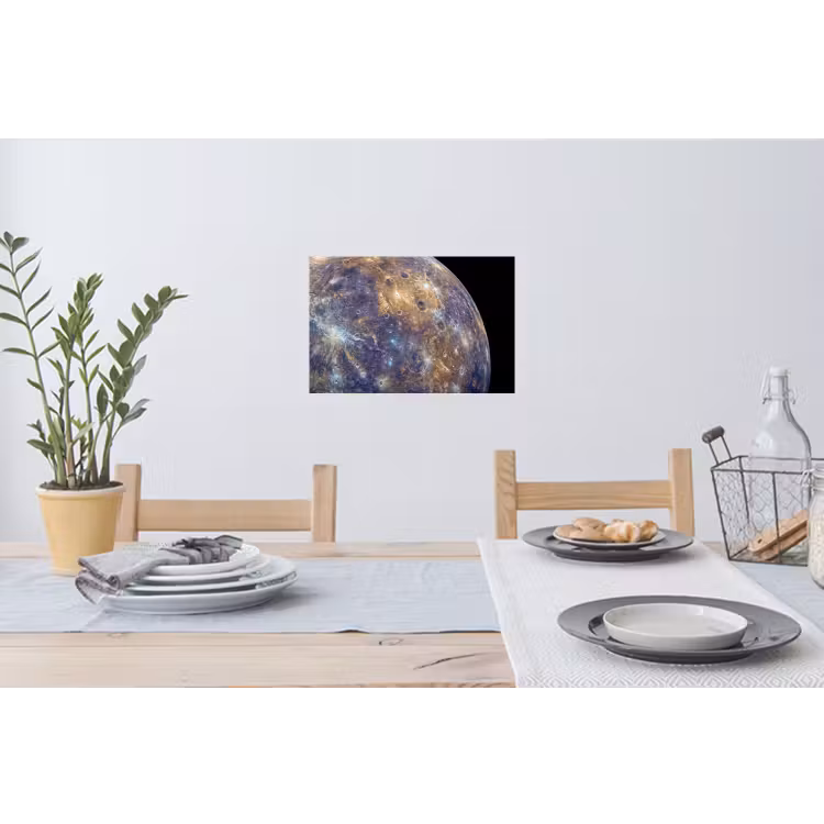 Muursticker - Planeet - Kraters - Ruimte - Planeet - Kraters - Ruimte Muursticker klein