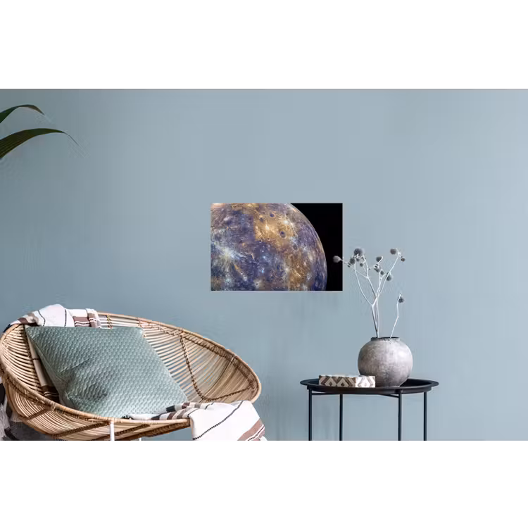 Muursticker - Planeet - Kraters - Ruimte - Planeet - Kraters - Ruimte Muursticker klein
