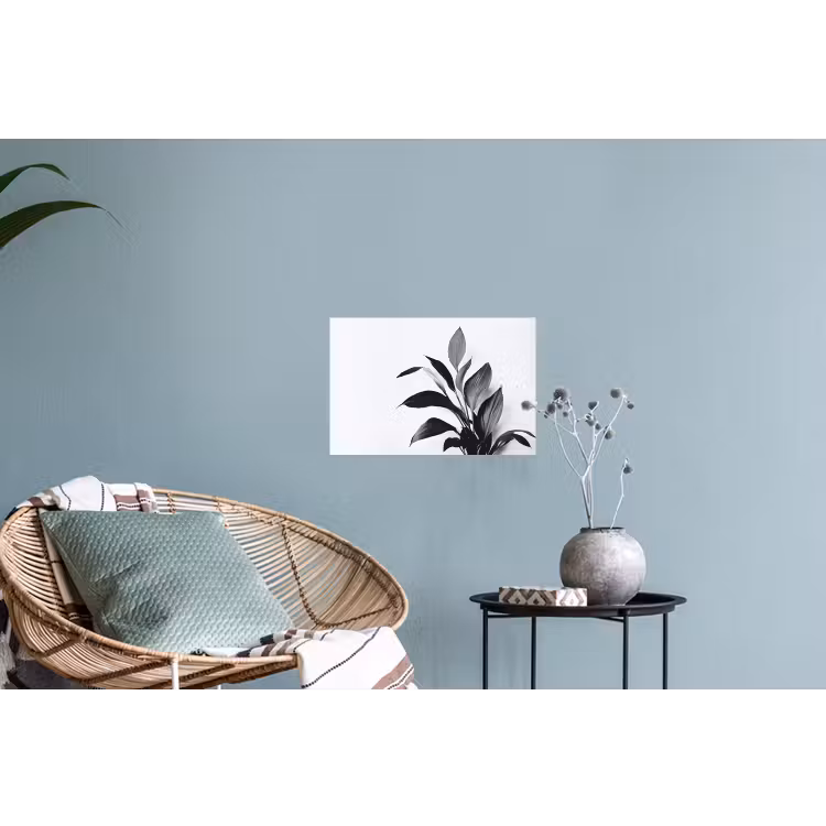 Plant - Bladeren - Minimalistisch - Zwart Muursticker klein -plant