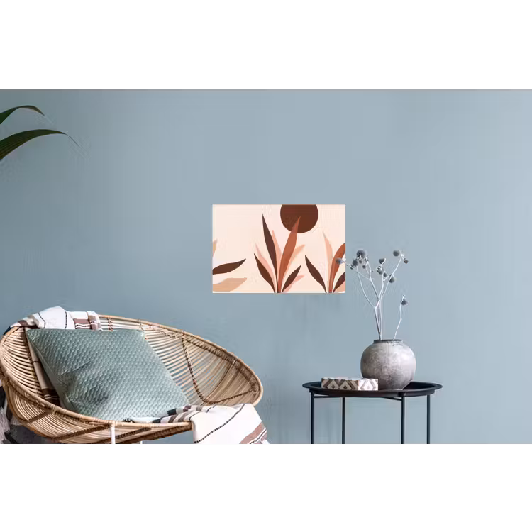 Planten - Abstract - Natuur - Bruin Muursticker klein -plant