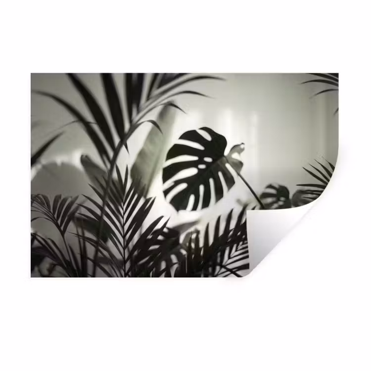 Planten - Bladeren - Natuur - Minimalistisch - Groen Muursticker klein -3d