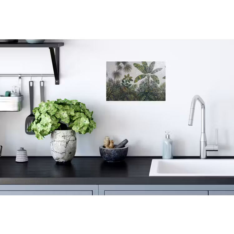 Planten - Tropisch - Mozaïek - Groen - Natuur Muursticker klein -keuken