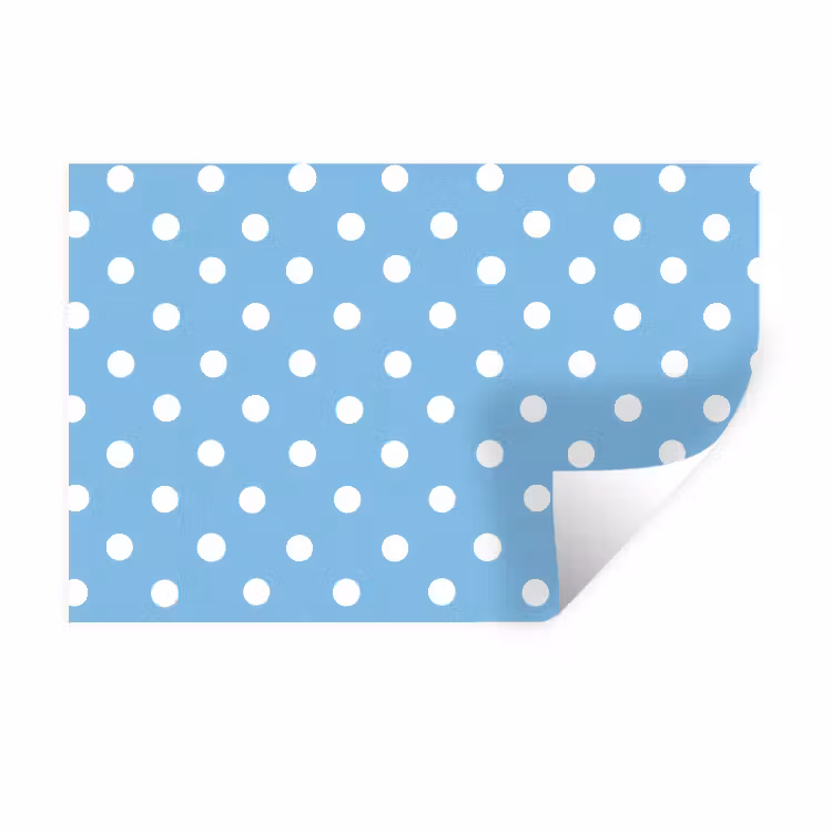Polka - Dots - Blauw Muursticker klein 286 -3d