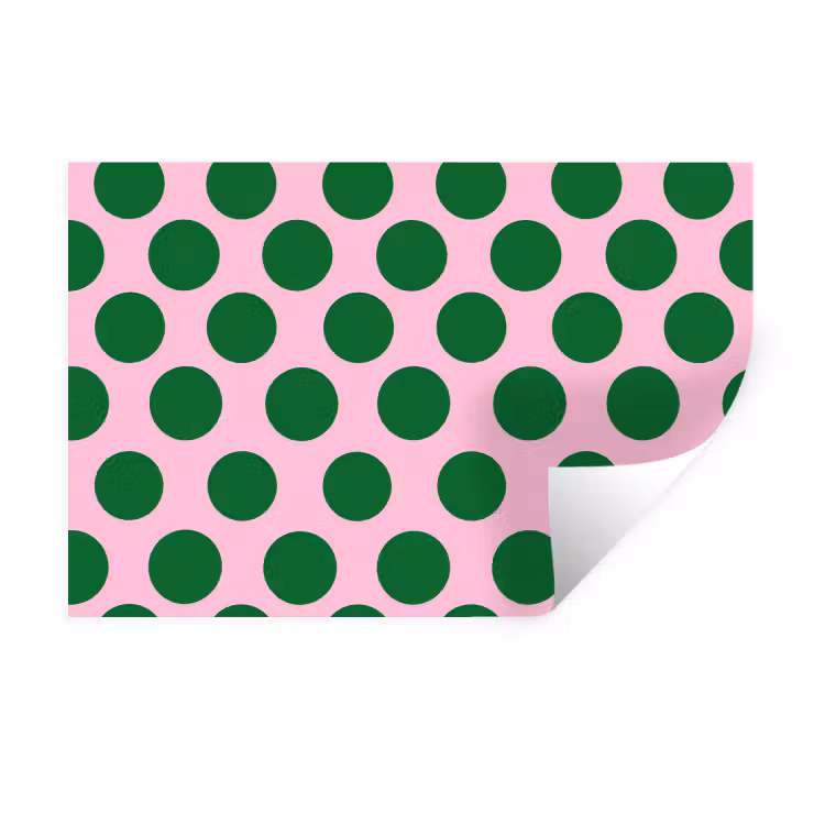 Polkadots - Patroon - Groen Muursticker klein 286 -3d