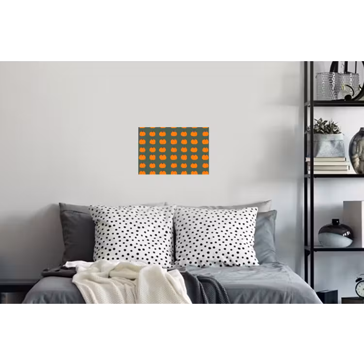 Pompoen - Patroon - Oranje Muursticker klein 286 -slaapkamer