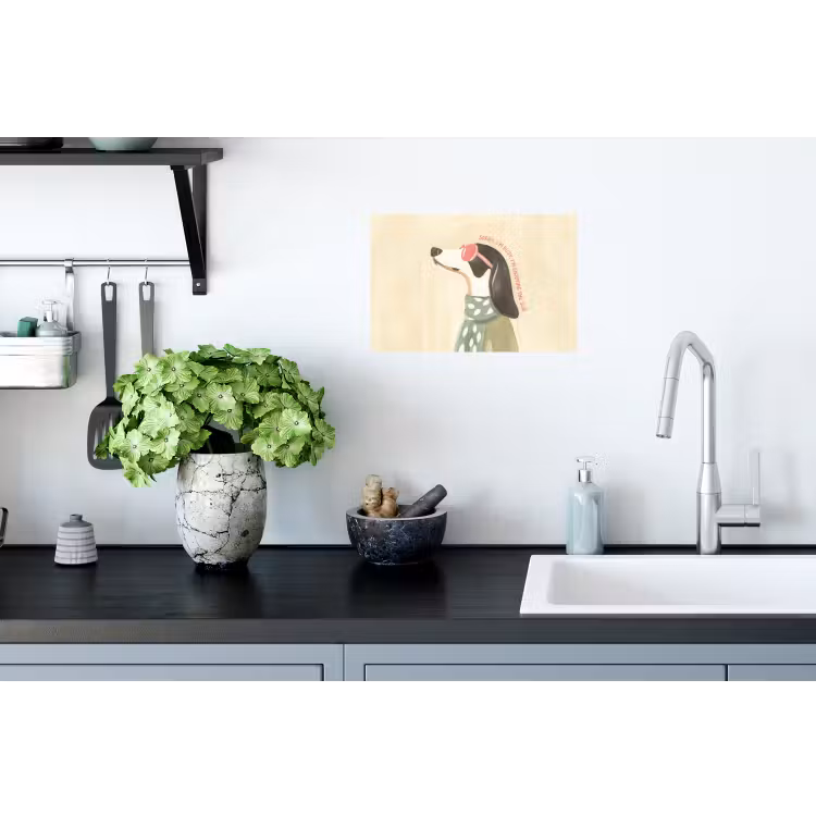 Quote - Hond - Zonnebril Muursticker klein -keuken