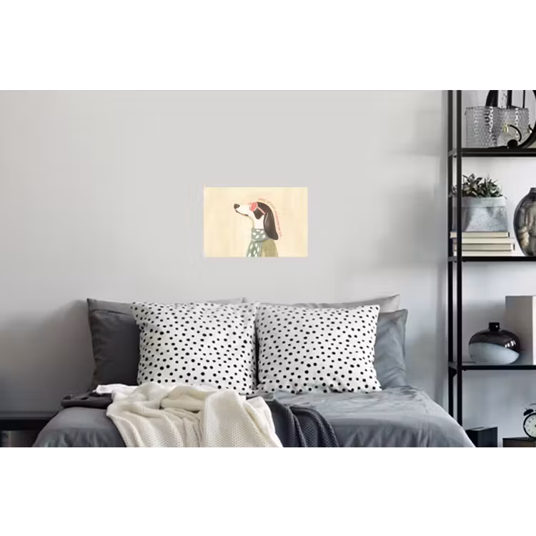 Quote - Hond - Zonnebril Muursticker klein -slaapkamer