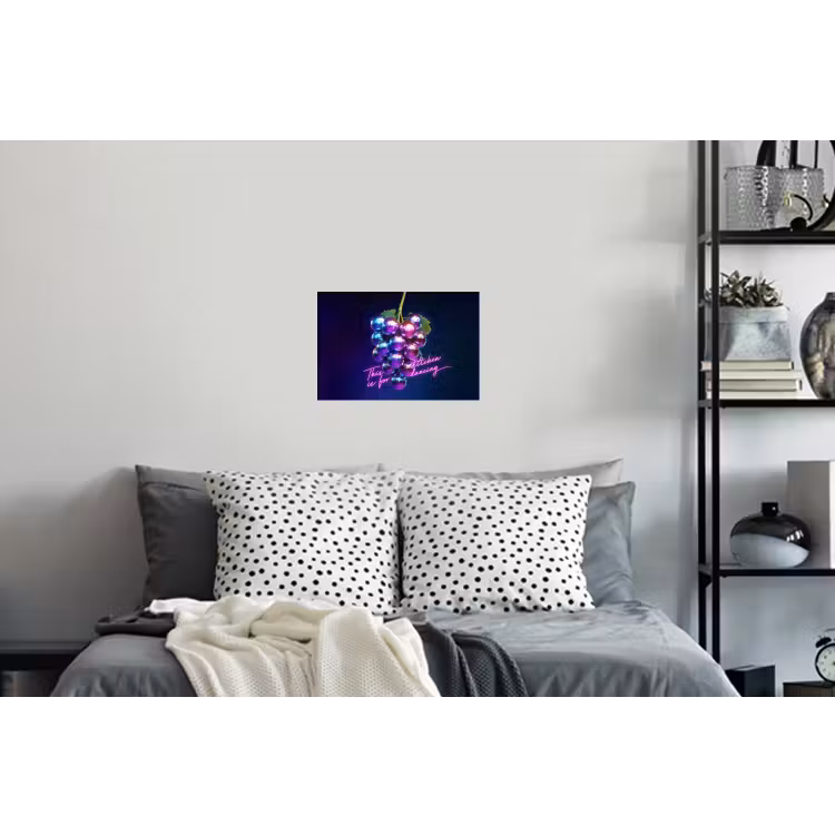 Quote - Neon - Disco - Druiven Muursticker klein -slaapkamer
