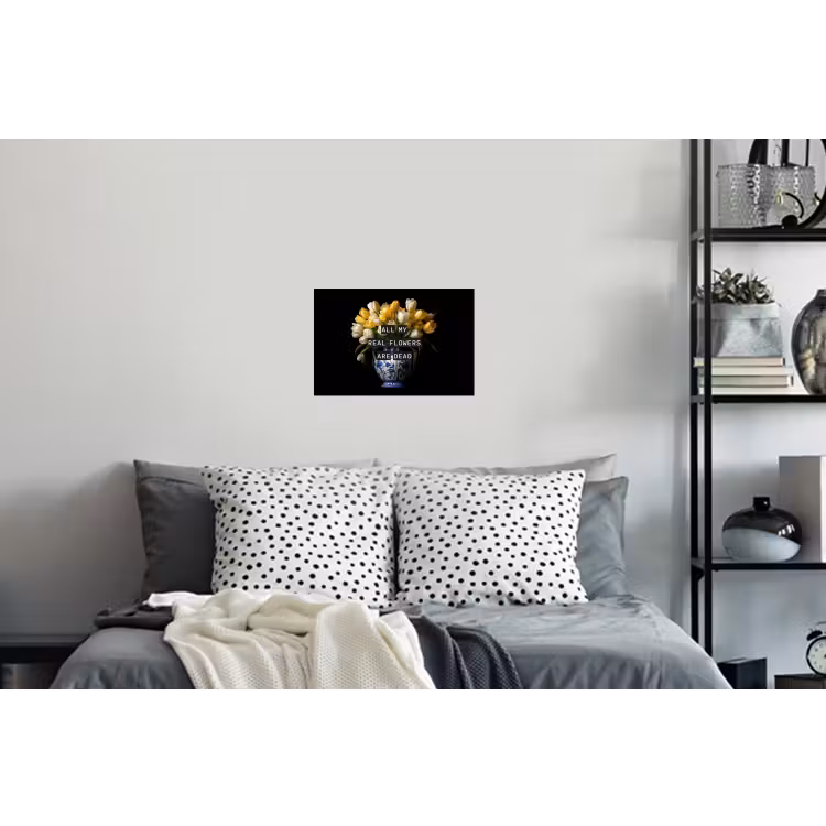 Quotes - Bloem - Tulp - Geel Muursticker klein -slaapkamer