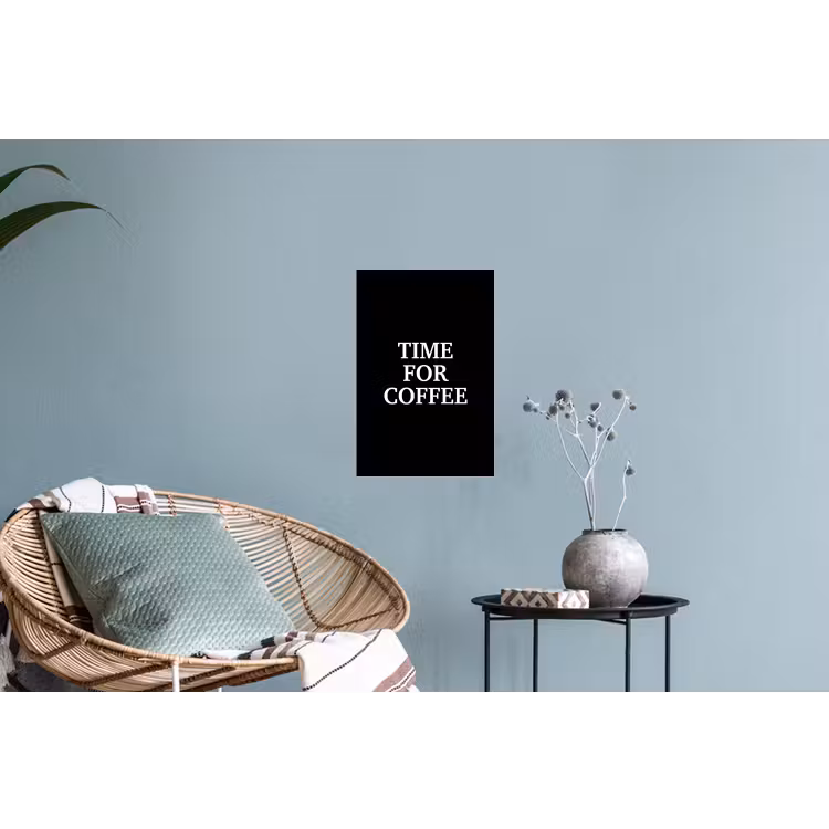 Quotes - Letters - Koffie - Zwart Muursticker klein -plant