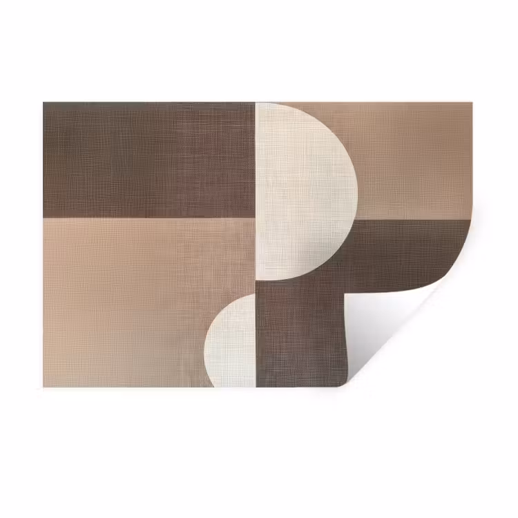 Raster - Halve cirkels - Contrast Muursticker klein -3d