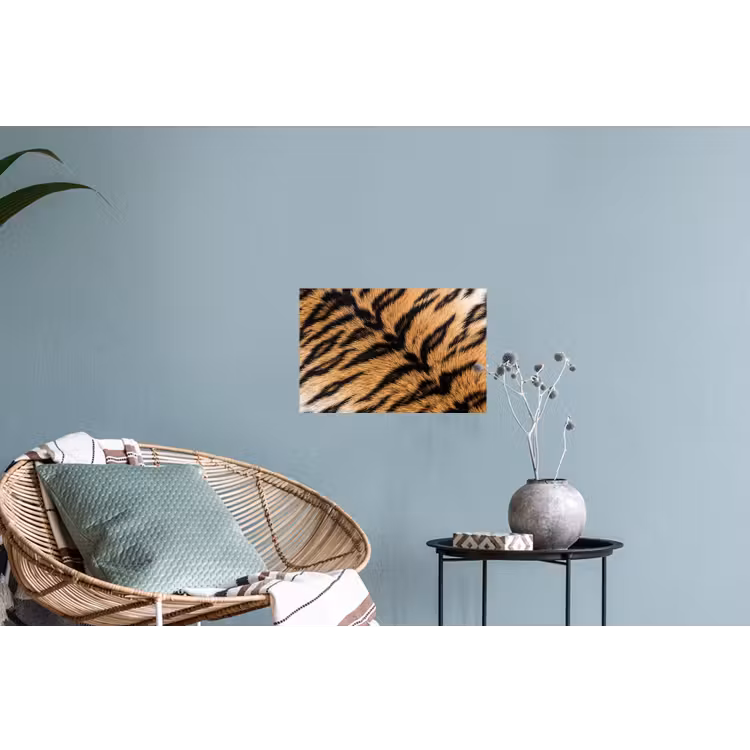 Realistisch - Tijgervacht - Zwart Muursticker klein -plant