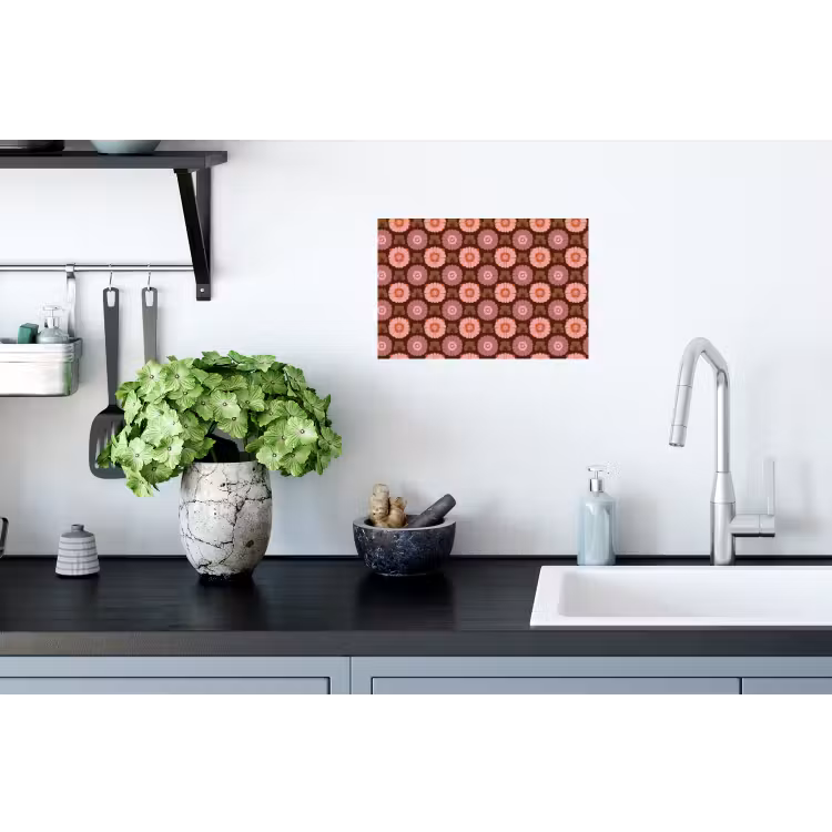 Retro - Madelief - Roze Muursticker klein 286 -keuken