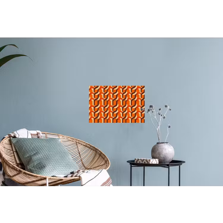 Retro - Modern - Kleurrijk Muursticker klein 286 -plant