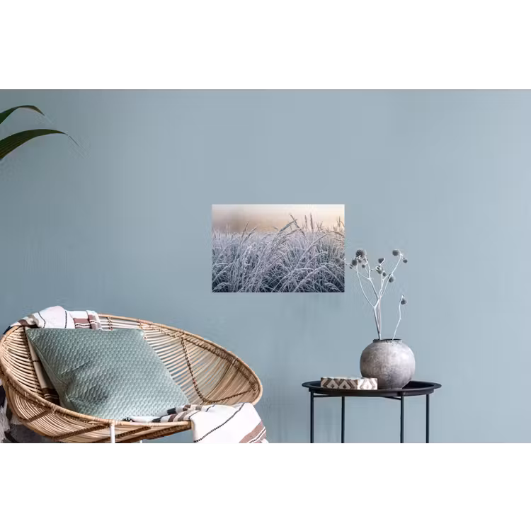 Rijp - Gras - Kristallen - Winter - Minimalistisch Muursticker klein -plant