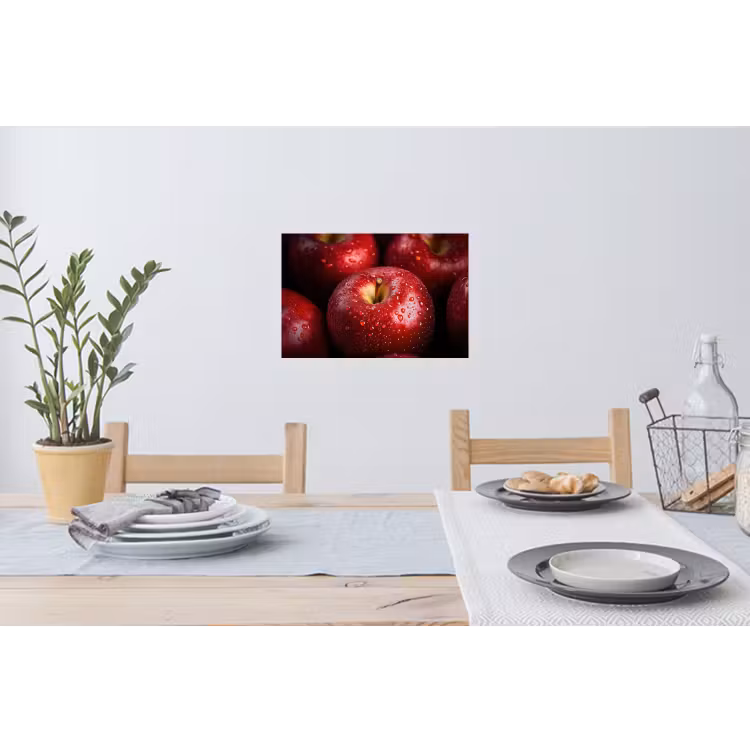 Rood - Appels - Fruit Muursticker klein -eettafel