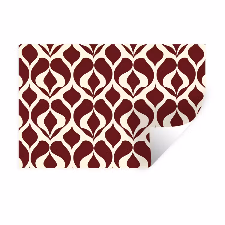 Rood - Druppelpatroon - Grafisch Muursticker klein 286 -3d