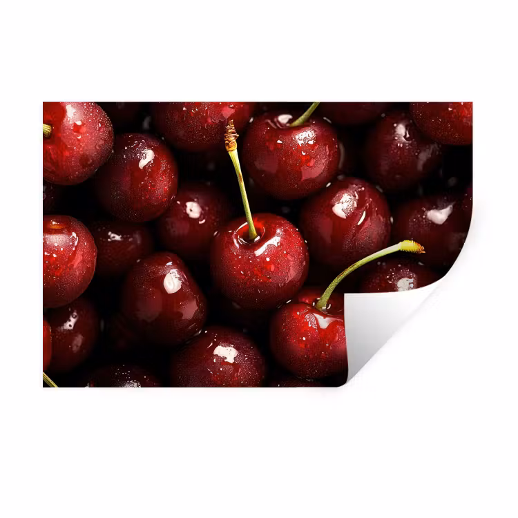 Rood - Fruit - Kersen Muursticker klein -3d