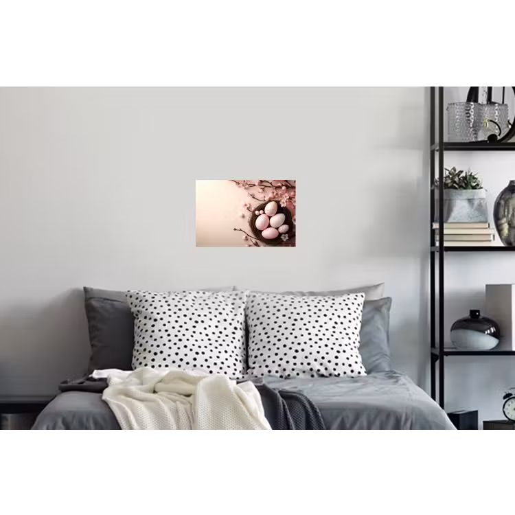 Roze - Bloesems - Eieren Muursticker klein -slaapkamer