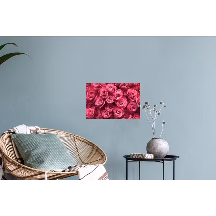 Rozen - Pink - Bloem Muursticker klein -plant