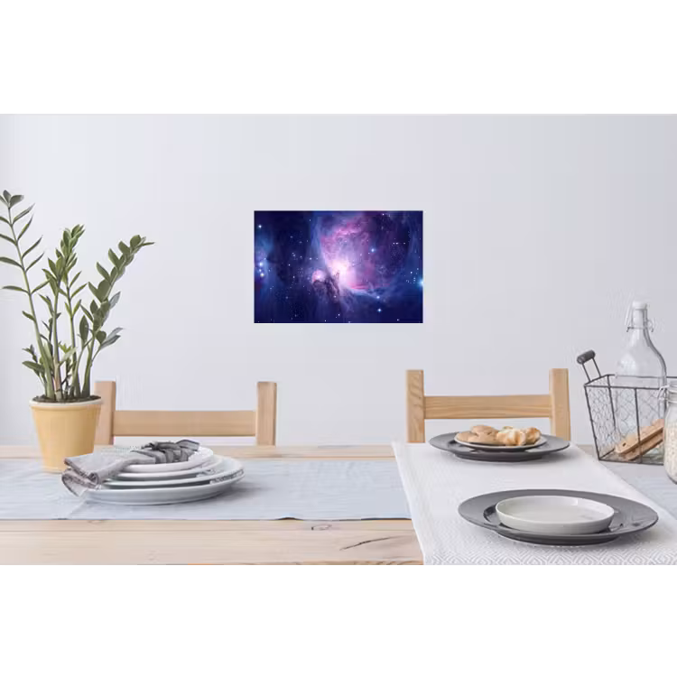 Ruimte - Sterren - Kleurrijk Muursticker klein -eettafel