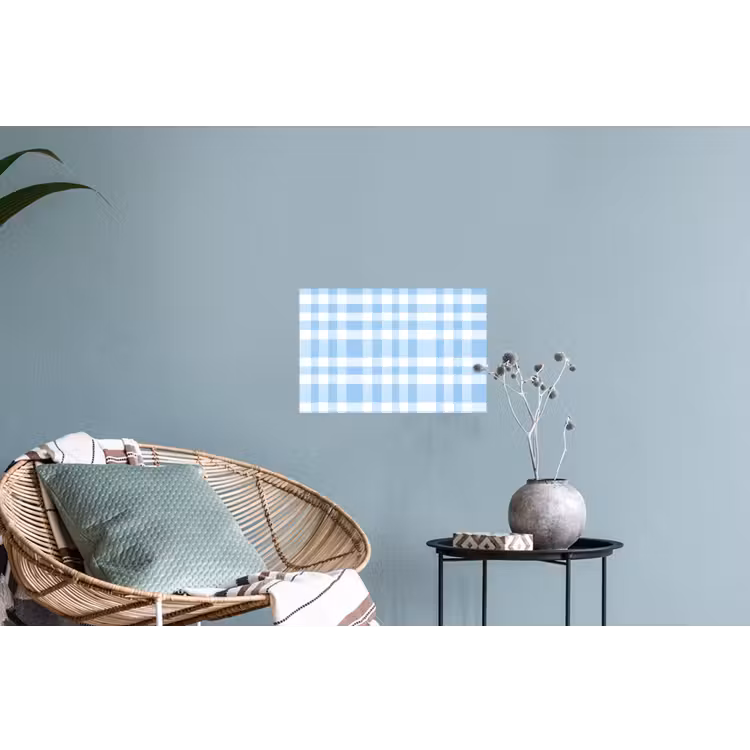 Ruit - Patroon - Blauw Muursticker klein 286 -plant