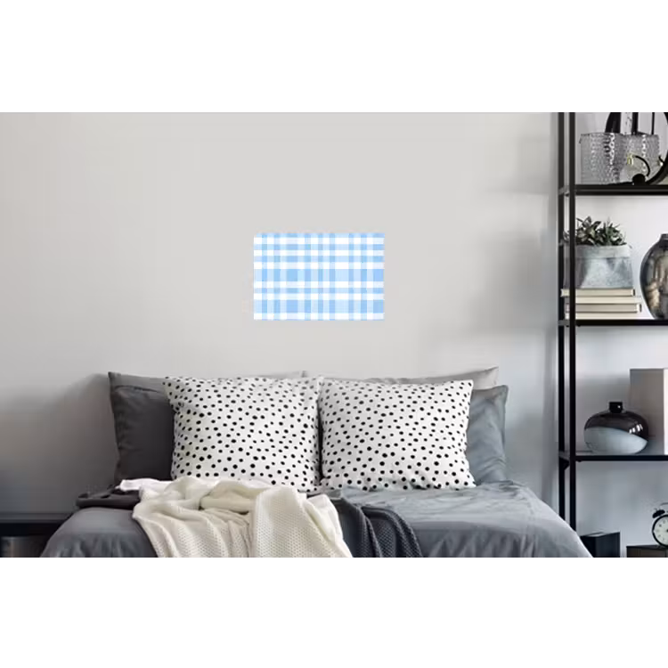 Ruit - Patroon - Blauw Muursticker klein 286 -slaapkamer