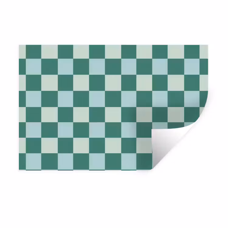 Schaak - Klassiek - Groen Muursticker klein 286 -3d
